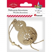 Dekoracje drewniane - zawieszka bałwan (439967)