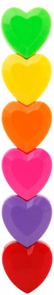 Happy Color, Zakreślacze Serca, 5 kolorów fluo