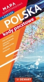 Mapa samochodowa Polski. Kody pocztowe.