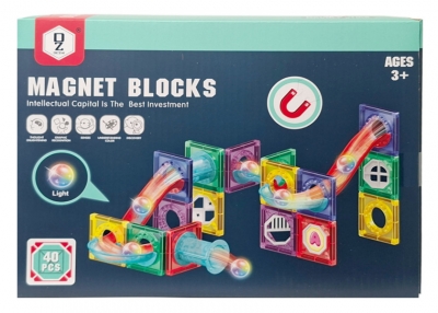 Klocki magnetyczne tor z piłkami