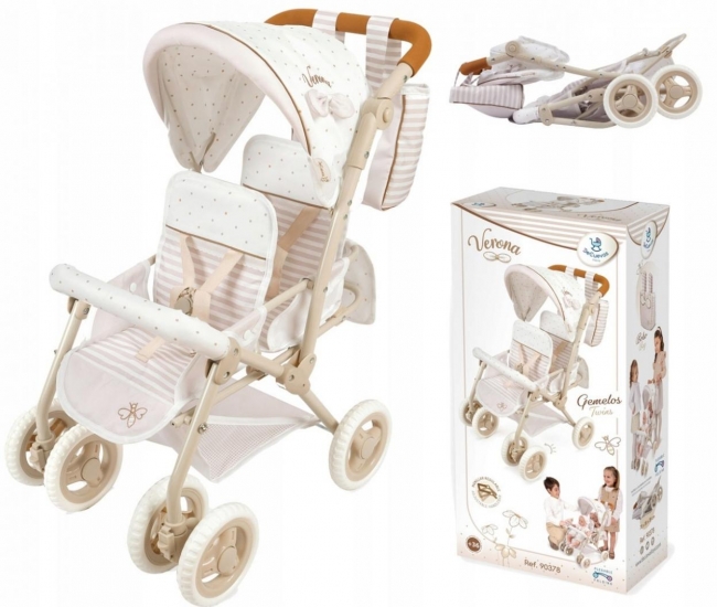 Podwójny wózek dla lalek Verona