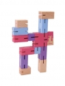 Łamigłówka Puzzle Boy 3 Fiolet różowy drewno