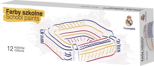 Farby szkolne 12 kolorów 20 ml Real Madryt