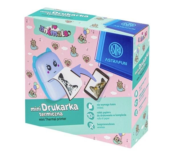 Drukarka termiczna + 10 rolek papieru ASTRA