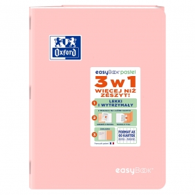 Zeszyt Oxford Easybook Pastel A5/60k kratka z marginesem, 1 szt