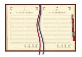 Kalendarz Stacjonarny 2024, dzienny A4 bordowy (T-229V-B)