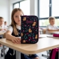 Astrabag, Piórnik pojedynczy dwuklapkowy bez wyposażenia - Flower Capy, AC1