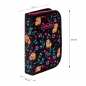 Astrabag, Piórnik pojedynczy dwuklapkowy bez wyposażenia - Flower Capy, AC1
