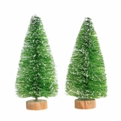 Choinki dekoracyjne 8cm zielone 2szt