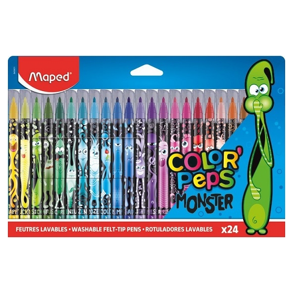 Flamastry Maped Color'Peps Monster, 24 kolory (845401)