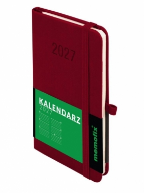 Kalendarz 2027 Memofix A6 TDW bordowy