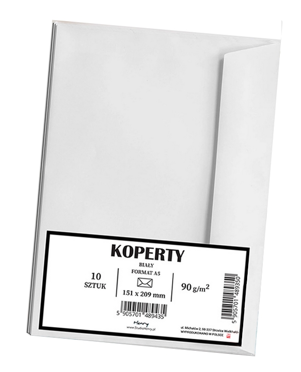 Koperty A5 białe 10szt