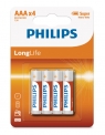 Bateria Philips Long Life R03 4 sztuki na blistrze AAA
