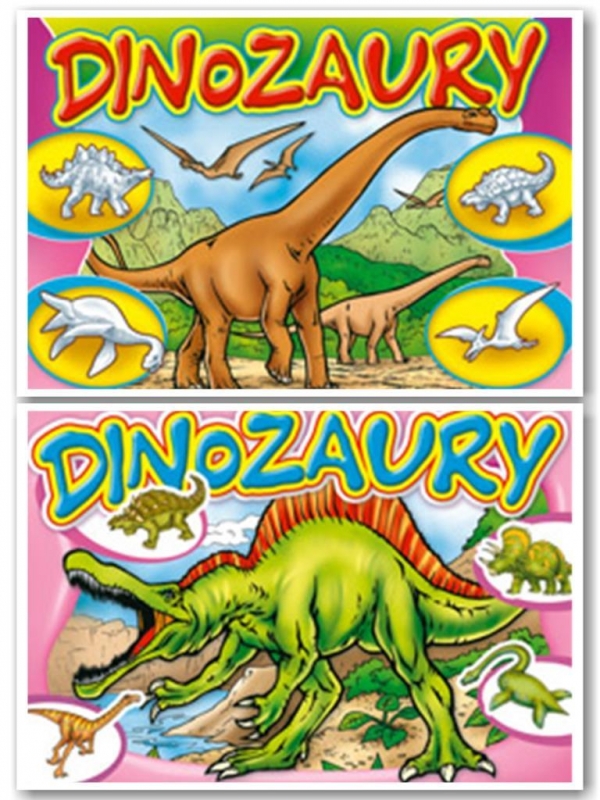 Kolorowanka Dinozaury A4 mix wzorów (Uszkodzona okładka)