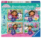 Ravensburger, Puzzle dla dzieci 4w1: Koci Domek Gabi (3143)