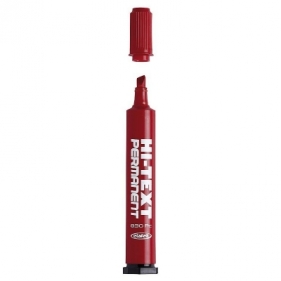 Marker permanentny Fibracolor HI-TEXT, czerwony 4,5 mm ścięta końcówka