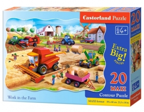 Puzzle Maxi konturowe Work in the Farm 20 (C-02436)
