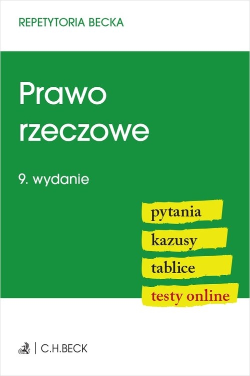 Prawo rzeczowe. Pytania. Kazusy. Tablice. Testy online