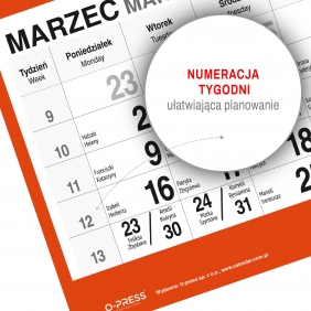 Kalendarz 2026 Trójdzielny - Kot