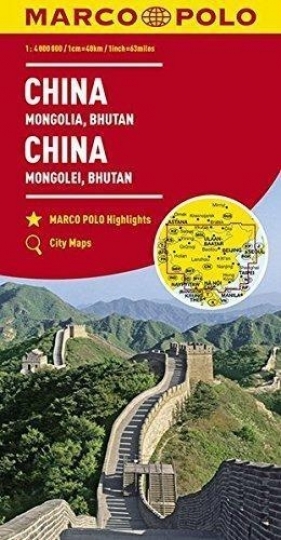 Chiny Mongolia Bhutam Mapa drogowa