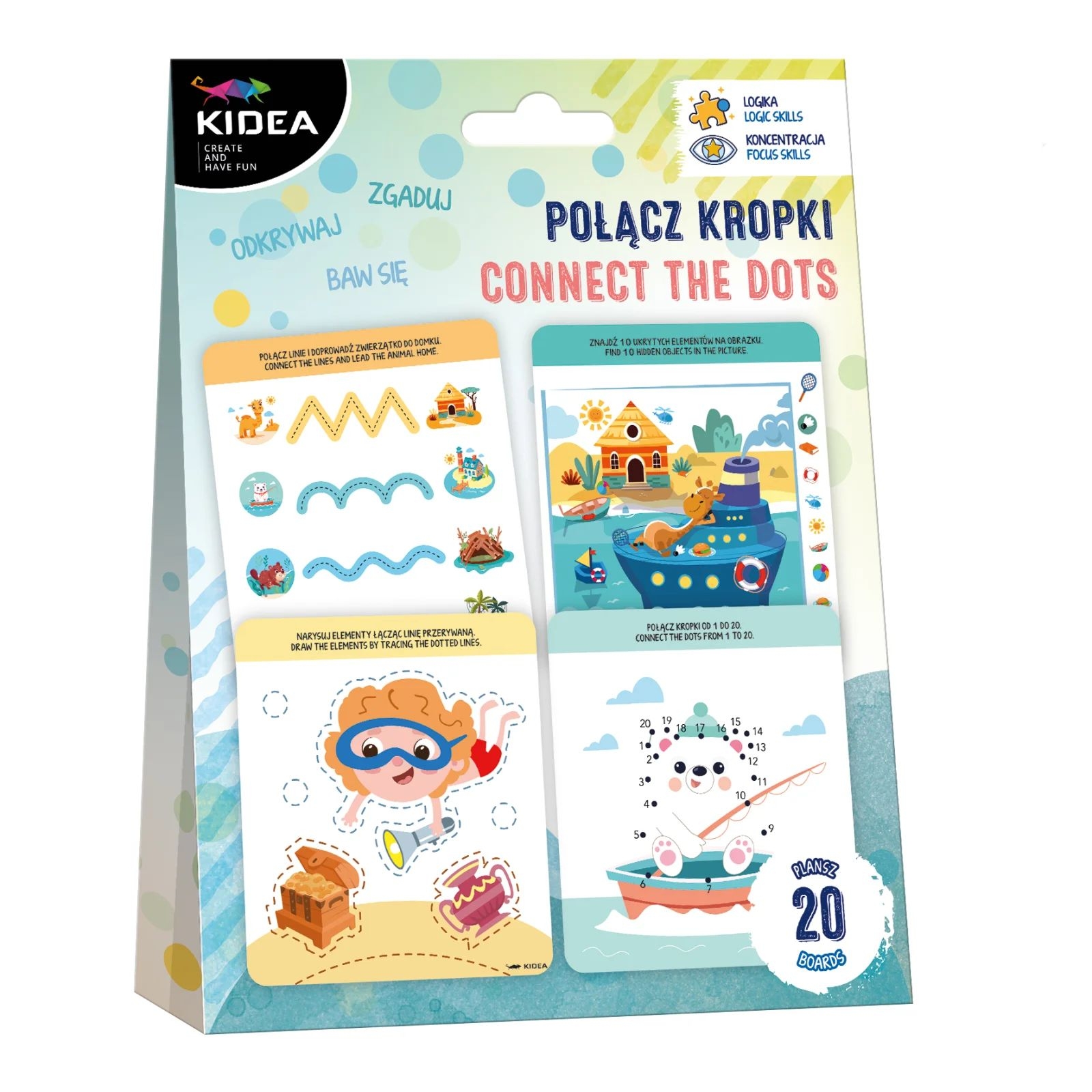 <img src='https://webimage.pl/pics/437/4/d5906601704437.jpg' style='height:440px' /> Kidea, Zestaw edukacyjny łącz kropki