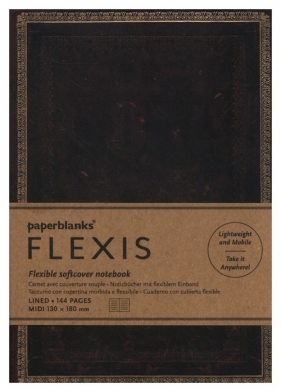 Notatnik Black Moroccan Flexis Midi linia
