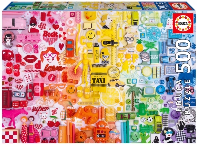 Puzzle Kolorowy kolaż 500 el 114089