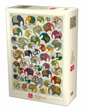 Puzzle 1000: Natura - Kolorowe słonie
