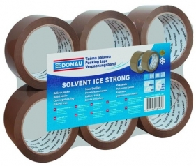 Taśma pakowa Donau Solvent 48mmx60m - 6 sztuk brązowa (7851001PL-99)