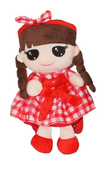 Plecak Lalka Kaja czerwony 38 cm (4766a)
