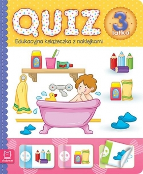 Quiz 3-latka Edukacyjna książeczka z naklejkami - Praca zbiorowa