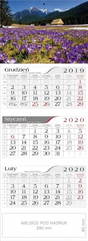 Kalendarz 2020 Trójdzielny Krokusy CRUX