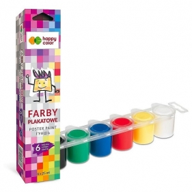 Farby plakatowe tempera Happy Color, 6 kolorów x 25ml (HA 3310 0025-K6)