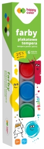 Farby plakatowe tempera Happy Color, 6 kolorów x 25ml (HA 3310 0025-K6)