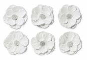 Ozdoba papierowa Galeria Papieru kwiaty samoprzylepne clematis białe (252014)