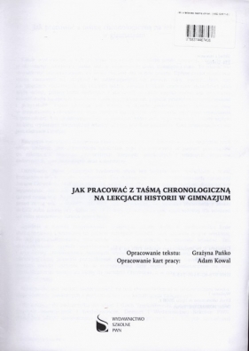 Jak pracować taśmą chronologiczną na lekcjach historii w gimnazjum - Pańko Grażyna<br />