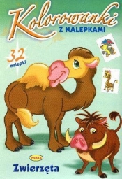 Zwierzęta. Kolorowanki z nalepkami