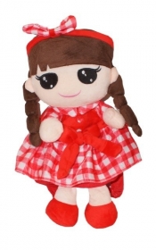 Plecak Lalka Kaja czerwony 38 cm (4766a)