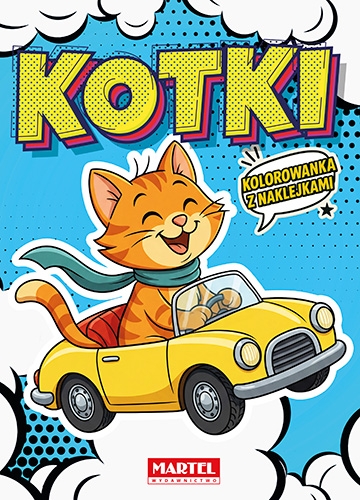 Kolorowanka komiksowa Kotki z naklejkami