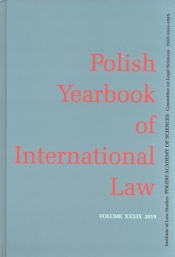 Polish Yearbook of International Law Volume .XXXIX 2019