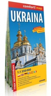 Ukraina laminowana mapa samochodowa 1:1 350 000