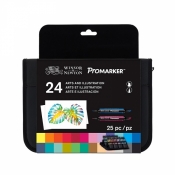 Zestaw pisaków Promarker Winsor & Newton - Arts and Illustration, 24 kolory