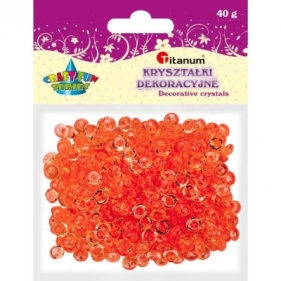 Kryształki plastikowy 40g. czerwony