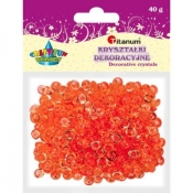 Kryształki plastikowy 40g. czerwony