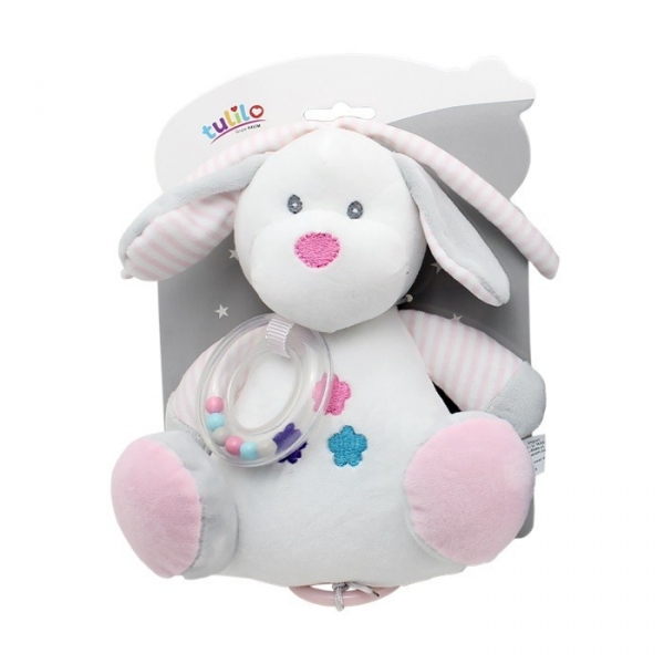 Pozytywka New Baby Piesek biały 18 cm (5008d)