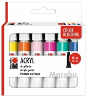 Farby akrylowe Color Blocking 12ml 6 kolorów