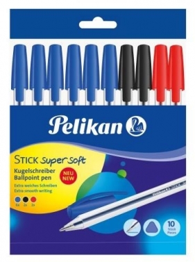 Długopis Stick Super Soft K86 10 sztuk mix kolorów