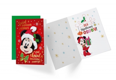 Karnet B6 DS-051 Boże Narodzenie Myszka Miki