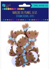 Naklejki 3d z pianki - piernikowe ludziki, 10 szt. (KSPI-391)