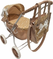 Wózek dla lalek głęboki z torbą